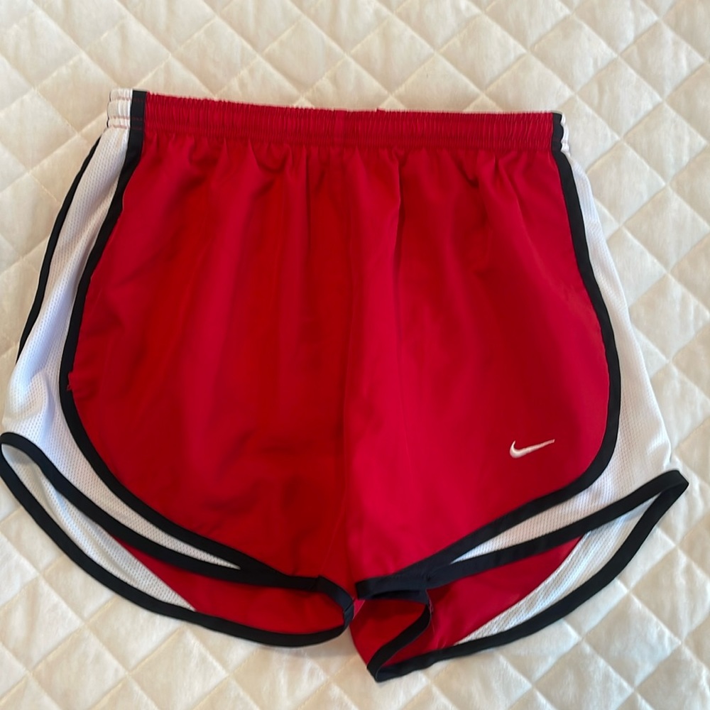 Nike Dri-Fit Athletic Shorts Size Medium/Red/Black/White